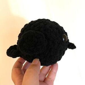 Plush Round Crochet Crow